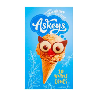 بسكويت وافل مخروط 10 حبات