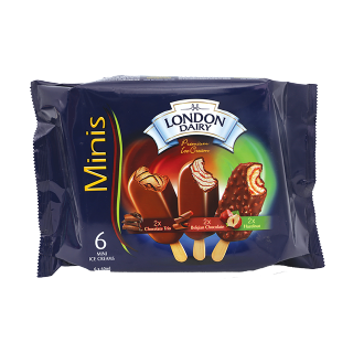 آيس كريم اعواد متنوع بالشوكولاتة والبندق