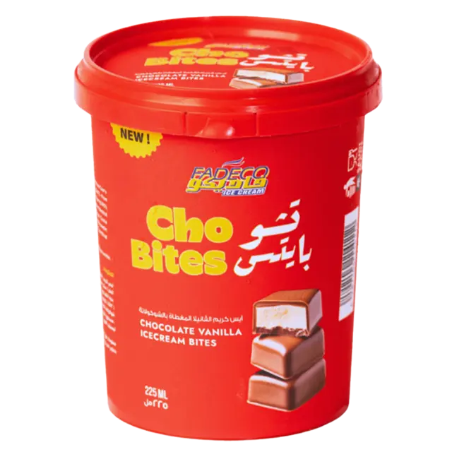 آيس كريم تشو بايتس بالفانيلا والشكولاه