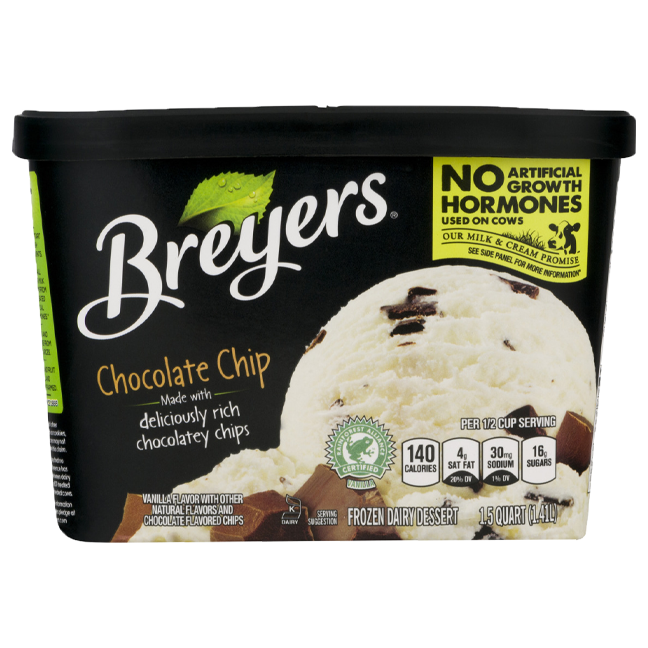 آيس كريم برقائق الشوكولاتة