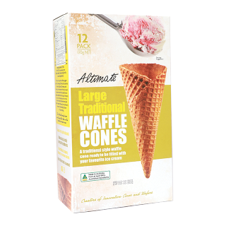 بسكويت آيس كريم وافل كبير الحجم