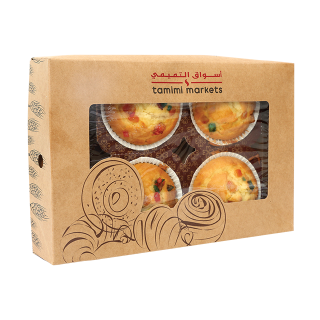 كب كيك بالفواكه