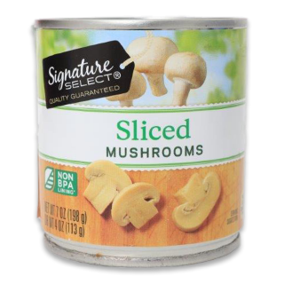 شرائح فطر في الماء