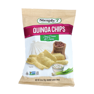 شيبس الكينوا بنكهة الكريمة الحامضة والبصل