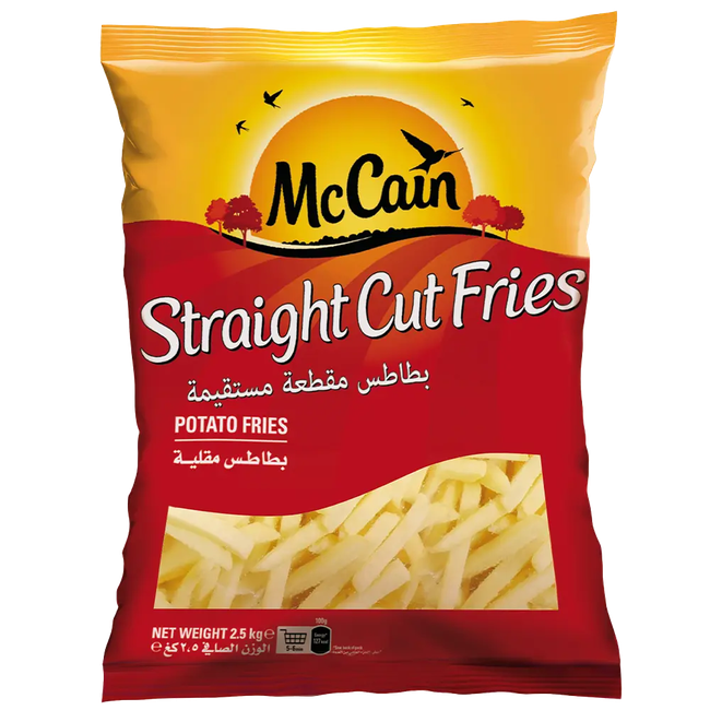 بطاطس مقلية مستقيمة مجمدة